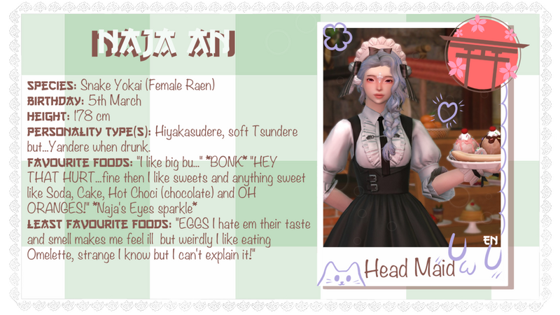 Maid Cafe Bio Card
